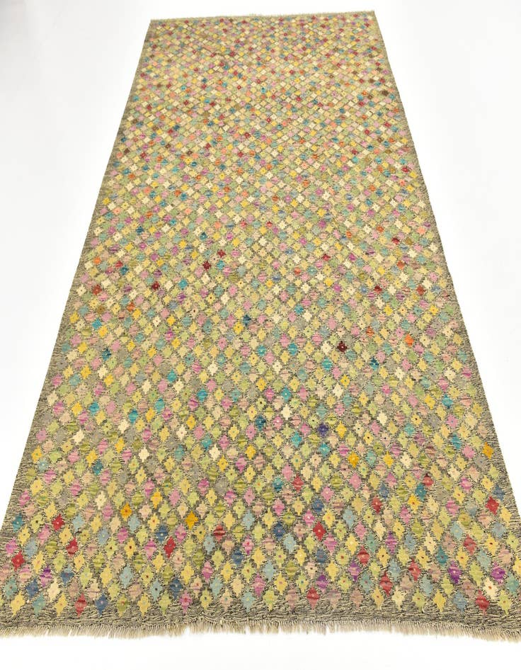Detail image of  8' 9 x 9' 9  Hand Woven Kilim Modern Wool Rug