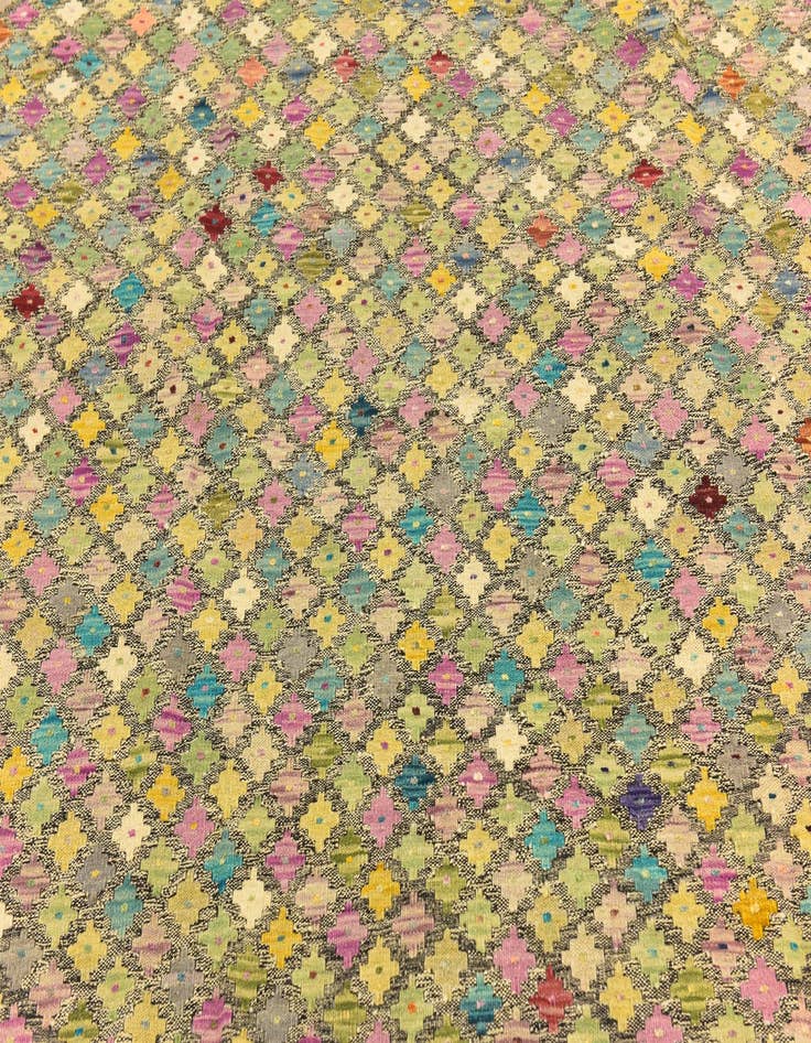 Detail image of  8' 9 x 9' 9  Hand Woven Kilim Modern Wool Rug