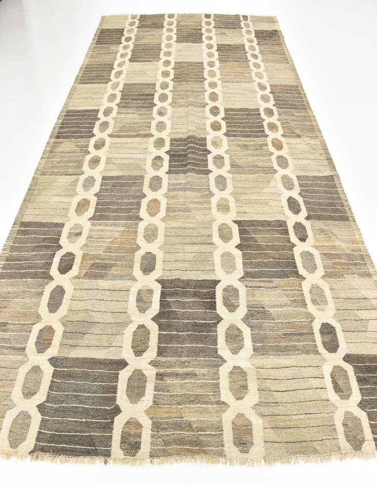 Detail image of  9' x 12' 3  Hand Woven Kilim Modern Wool Rug