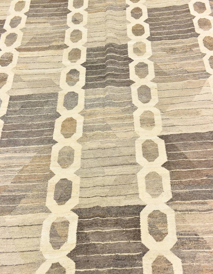 Detail image of  9' x 12' 3  Hand Woven Kilim Modern Wool Rug