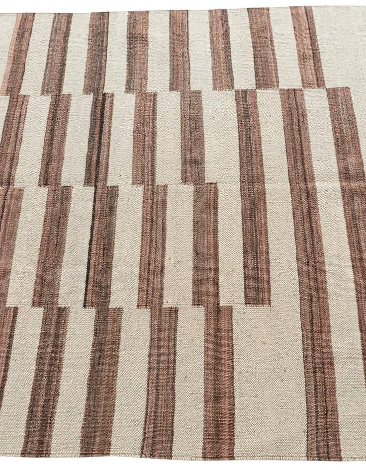 Detail image of  4' 3 x 5' 10  Hand Woven Kilim Modern Wool Rug