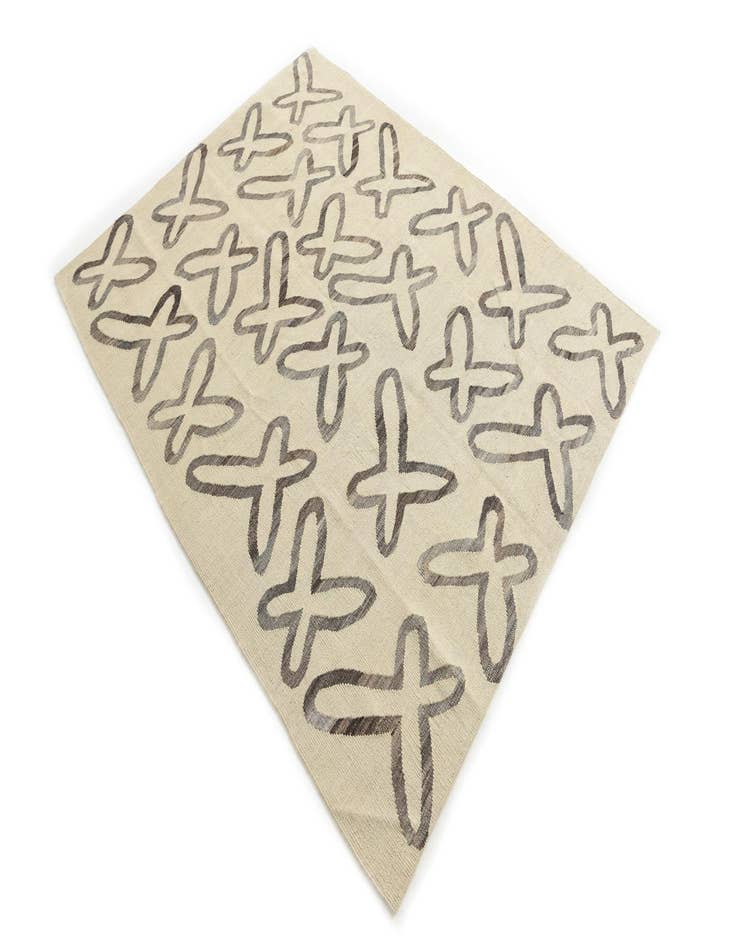 Detail image of  5' x 6' 5  Hand Woven Kilim Modern Wool Rug