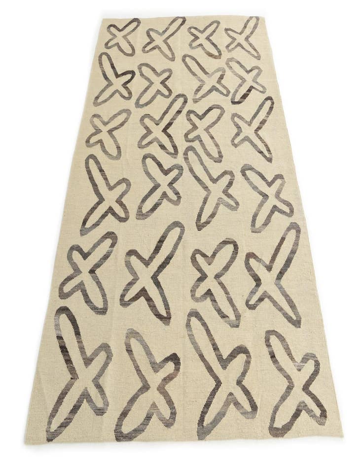 Detail image of  5' x 6' 5  Hand Woven Kilim Modern Wool Rug