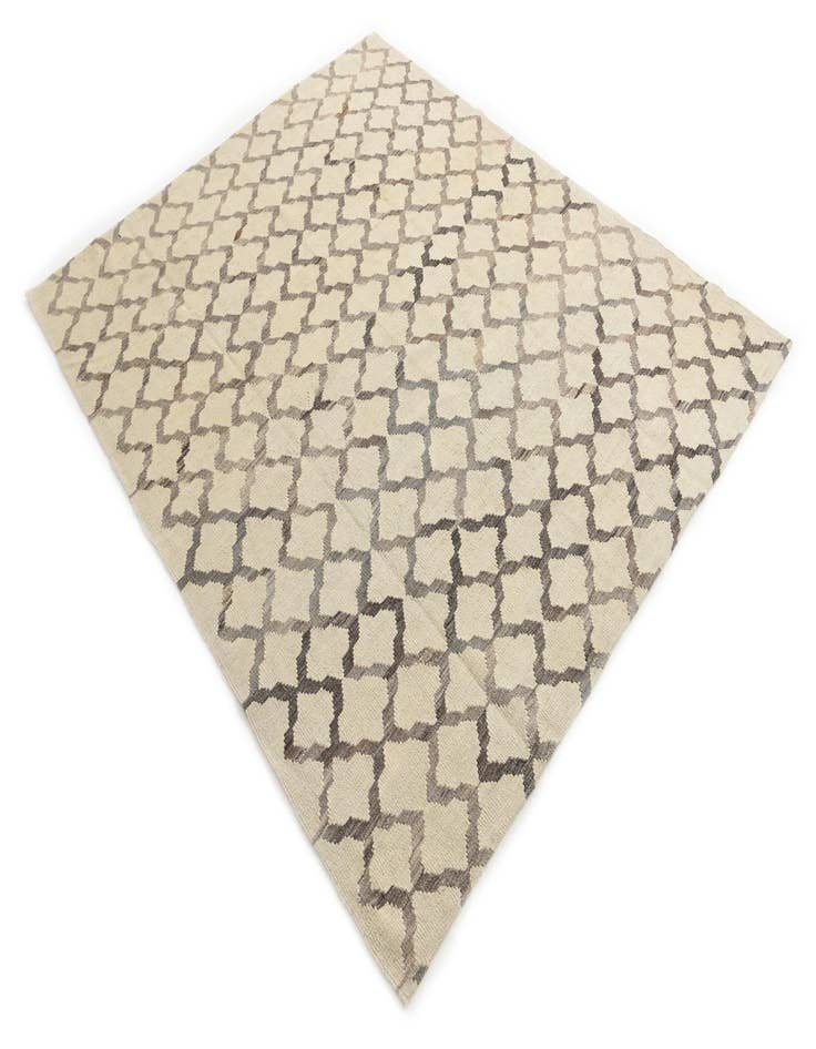 Detail image of  6' 4 x 7' 8  Hand Woven Kilim Modern Wool Rug