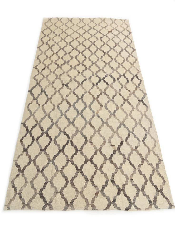 Detail image of  6' 4 x 7' 8  Hand Woven Kilim Modern Wool Rug