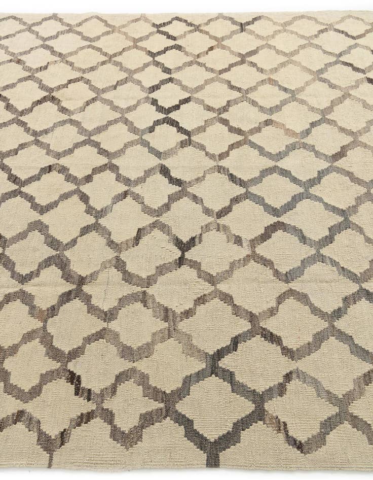 Detail image of  6' 4 x 7' 8  Hand Woven Kilim Modern Wool Rug