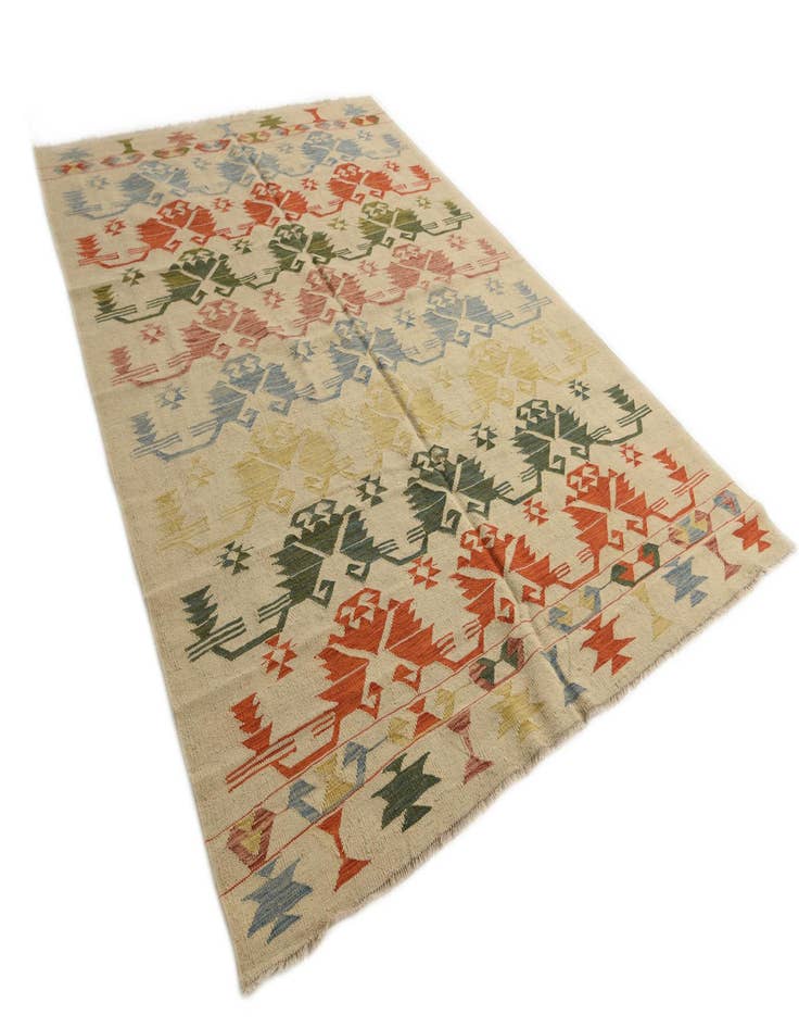 Detail image of  6' 9 x 9' 9  Hand Woven Kilim Modern Wool Rug