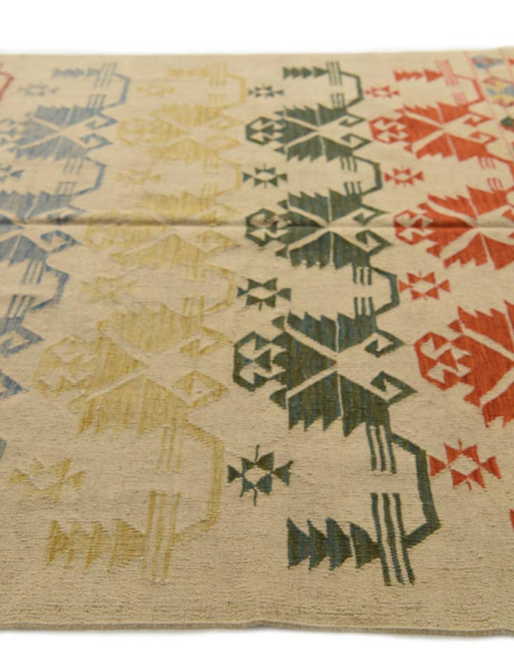 Detail image of  6' 9 x 9' 9  Hand Woven Kilim Modern Wool Rug