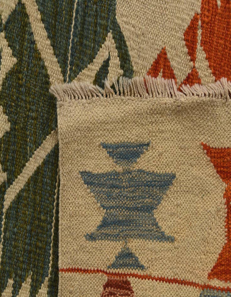 Detail image of  6' 9 x 9' 9  Hand Woven Kilim Modern Wool Rug