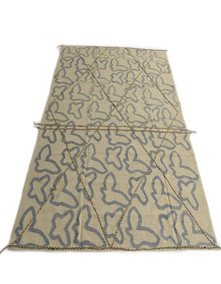 Detail image of  8' 5 x 9' 10  Hand Woven Kilim Modern Wool Rug