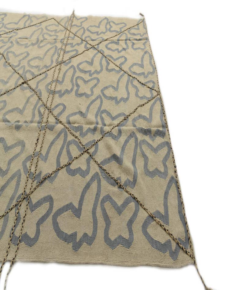 Detail image of  8' 5 x 9' 10  Hand Woven Kilim Modern Wool Rug