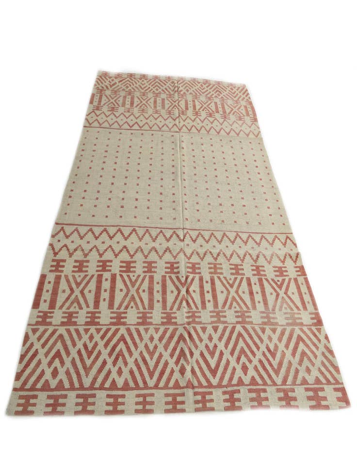 Detail image of  7' 1 x 9' 5  Hand Woven Kilim Modern Wool Rug