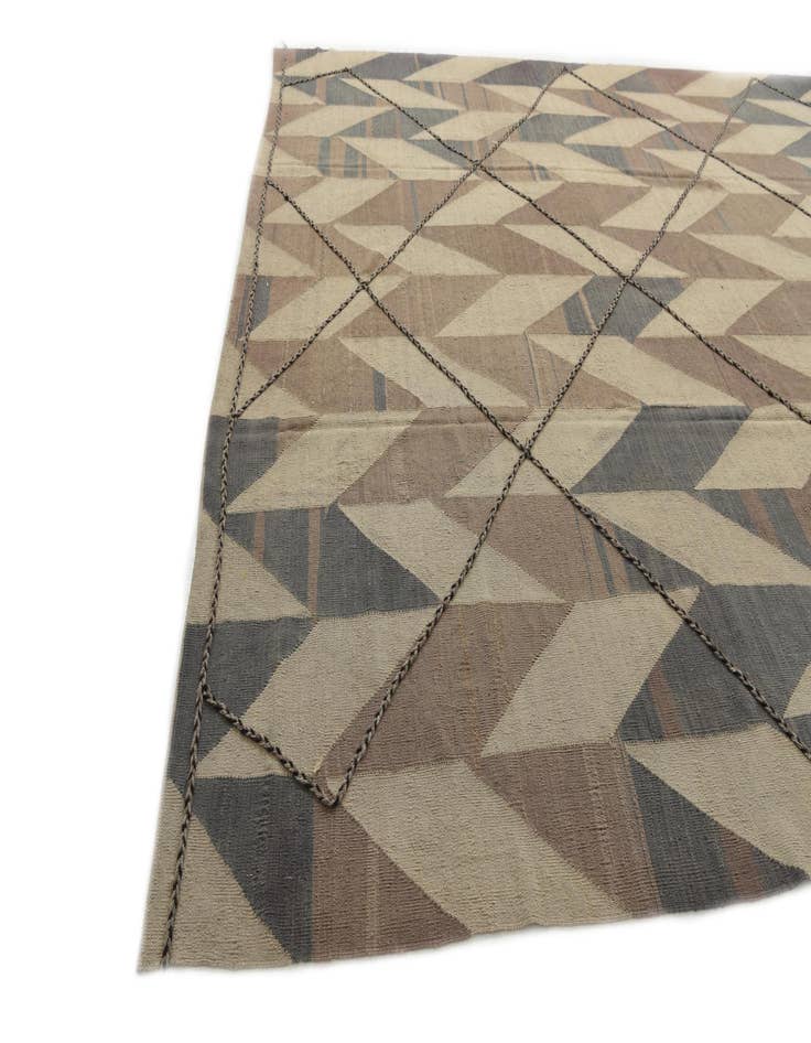Detail image of  10' 1 x 13' 6  Hand Woven Kilim Modern Wool Rug