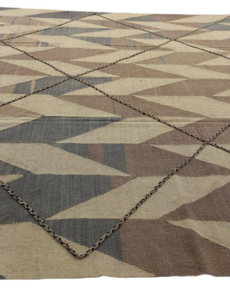Detail image of  10' 1 x 13' 6  Hand Woven Kilim Modern Wool Rug
