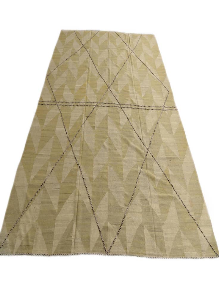 Detail image of  10' 2 x 12' 9  Hand Woven Kilim Modern Wool Rug