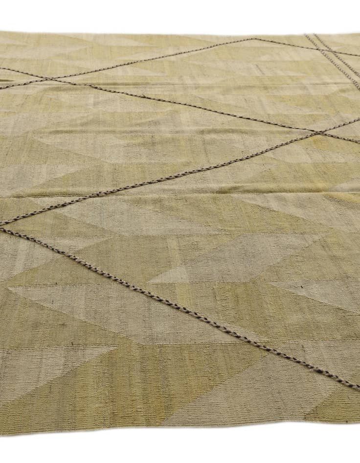 Detail image of  10' 2 x 12' 9  Hand Woven Kilim Modern Wool Rug