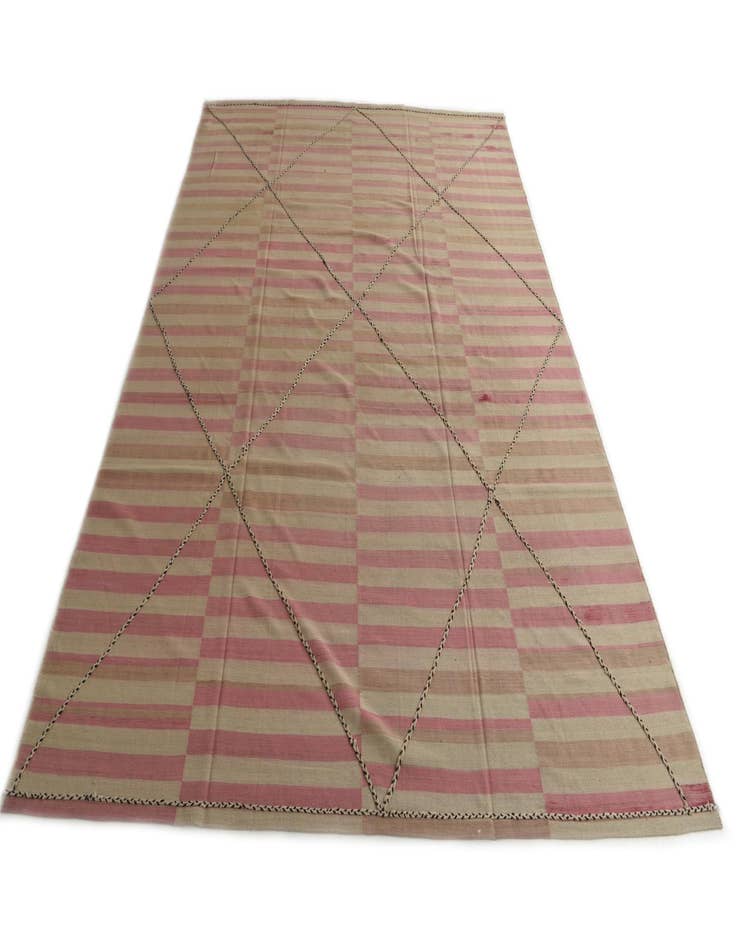 Detail image of  9' 4 x 12' 9  Hand Woven Kilim Modern Wool Rug