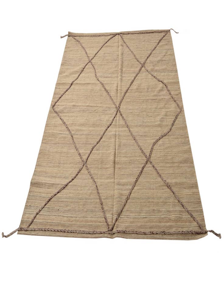 Detail image of  6' 2 x 8' 4  Hand Woven Kilim Modern Wool Rug