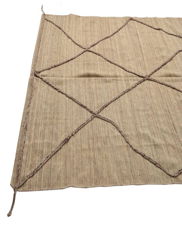 Detail image of  6' 2 x 8' 4  Hand Woven Kilim Modern Wool Rug