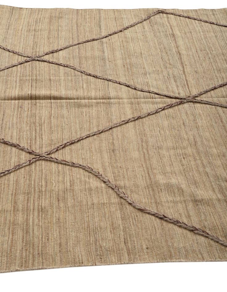 Detail image of  6' 2 x 8' 4  Hand Woven Kilim Modern Wool Rug