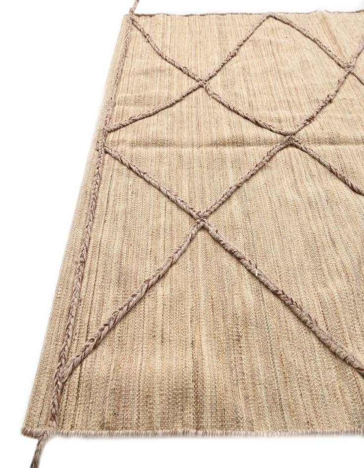 Detail image of  4' 2 x 6' 4  Hand Woven Kilim Modern Wool Rug