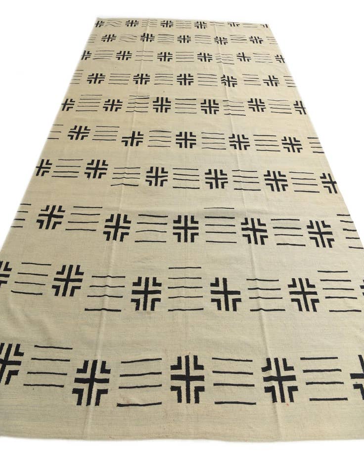 Detail image of  10' 1 x 12' 8  Hand Woven Kilim Modern Wool Rug