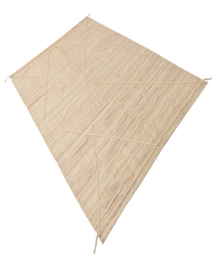 Detail image of  6' 4 x 9' 8  Hand Woven Kilim Modern Wool Rug