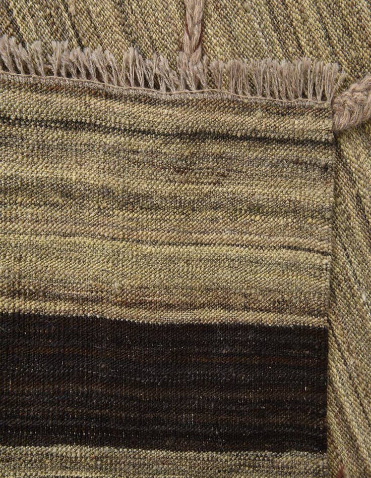 Detail image of  4' 3 x 6'  Hand Woven Kilim Modern Wool Rug