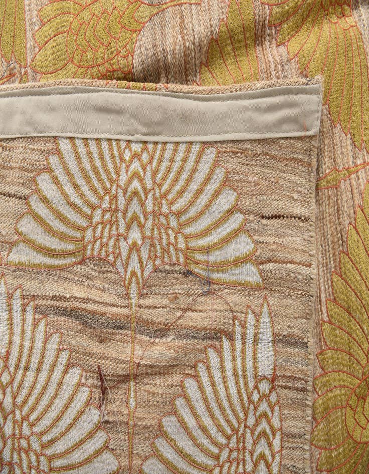Detail image of  9' 2 x 12' 8  Hand Woven Kilim Modern Wool Rug