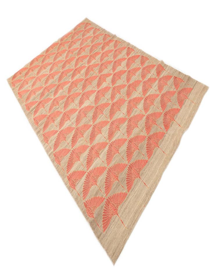 Detail image of  6' 5 x 9' 7  Hand Woven Kilim Modern Wool Rug