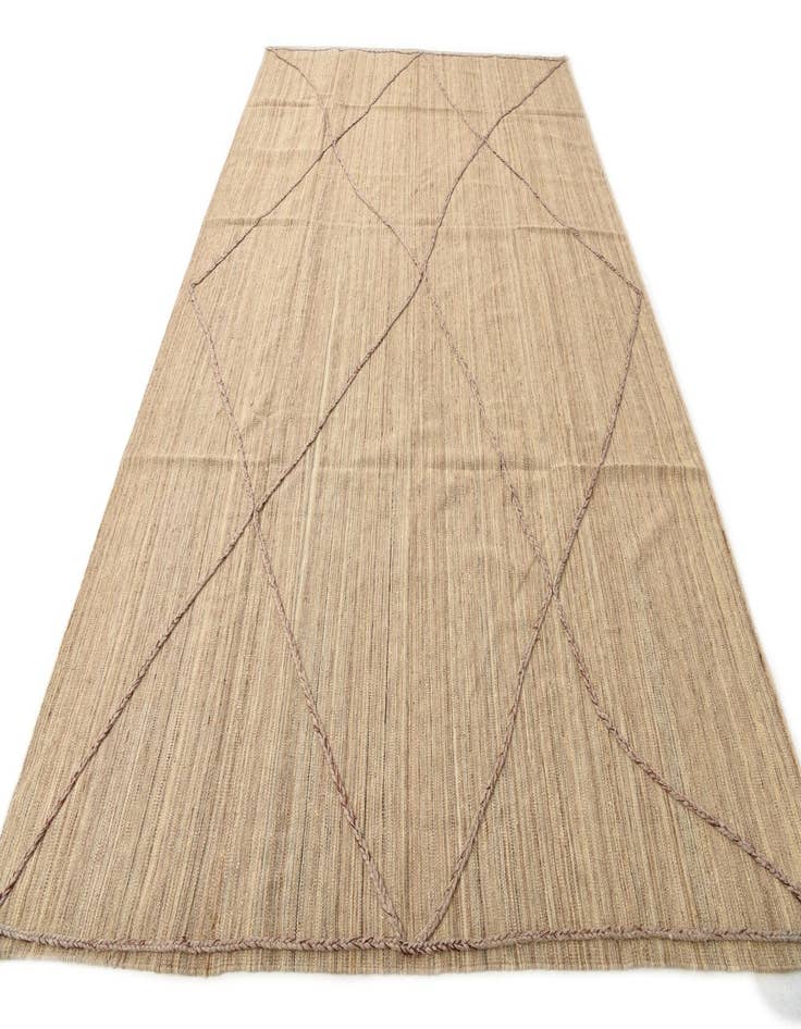 Detail image of  7' 10 x 12' 8  Hand Woven Kilim Modern Wool Rug