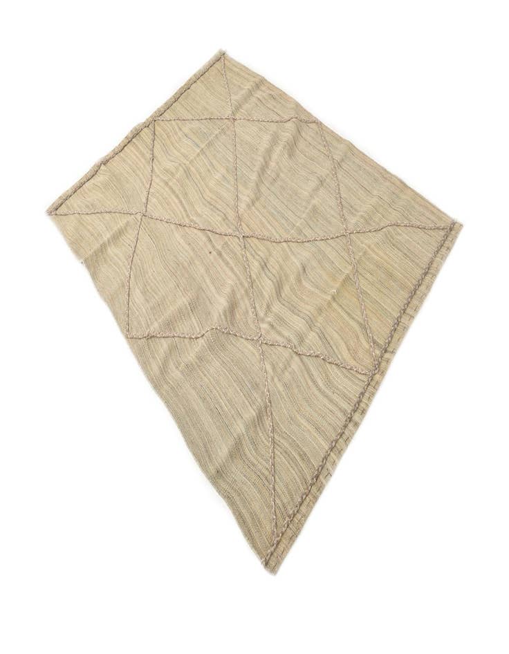 Detail image of  4' 9 x 6' 7  Hand Woven Kilim Modern Wool Rug