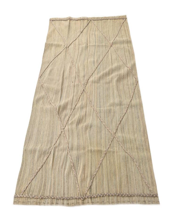 Detail image of  4' 9 x 6' 7  Hand Woven Kilim Modern Wool Rug