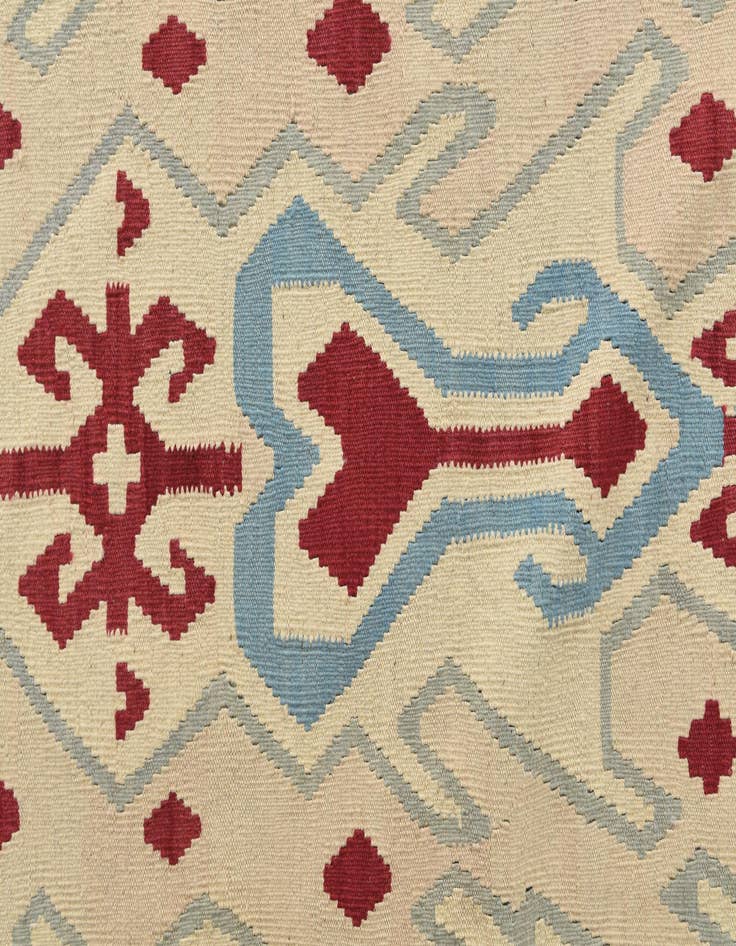 Detail image of  6' 1 x 8'  Hand Woven Kilim Modern Wool Rug