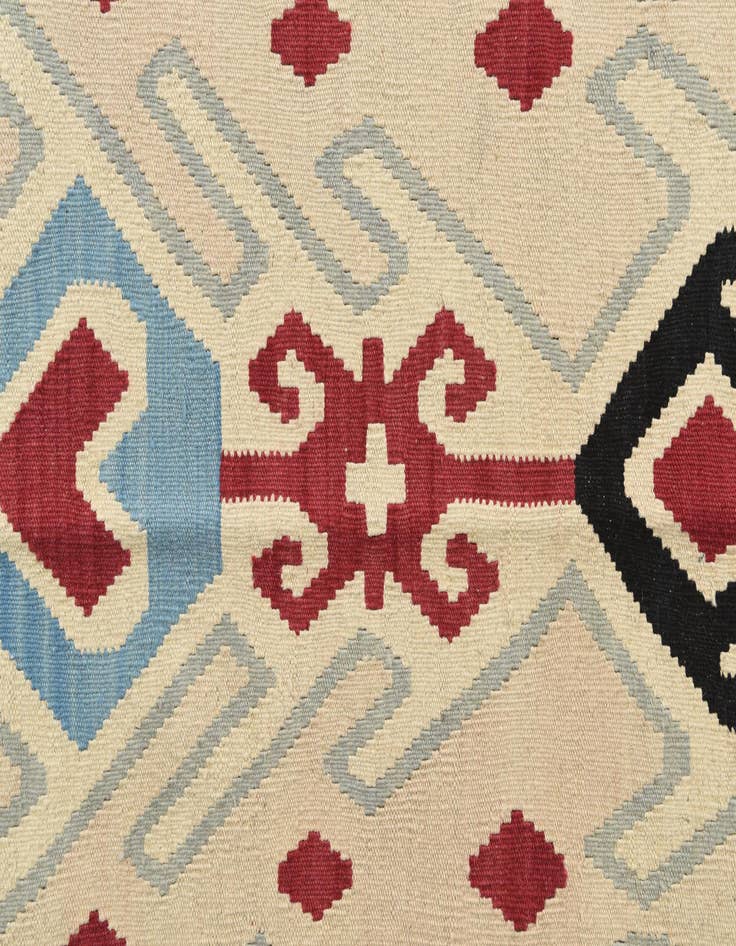 Detail image of  6' 1 x 8'  Hand Woven Kilim Modern Wool Rug