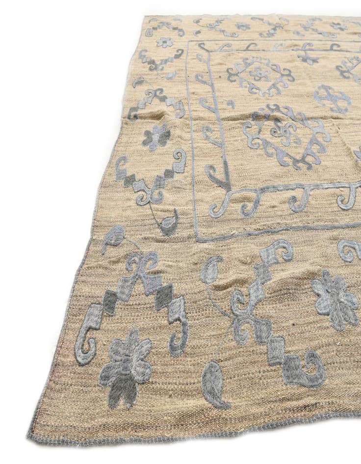 Detail image of  6' 8 x 9' 5  Hand Woven Kilim Modern Wool Rug