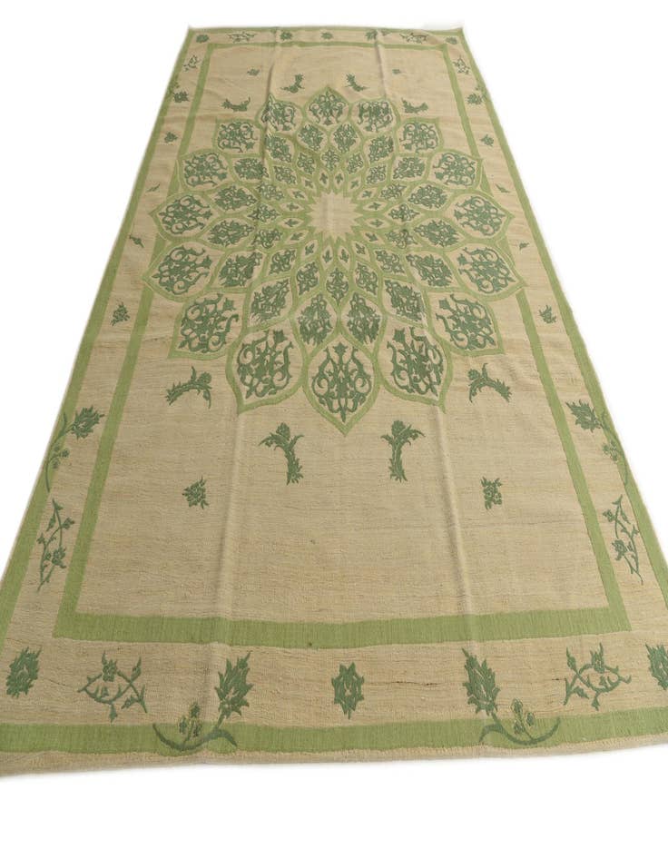 Detail image of  7' 7 x 11'  Hand Woven Kilim Modern Rug