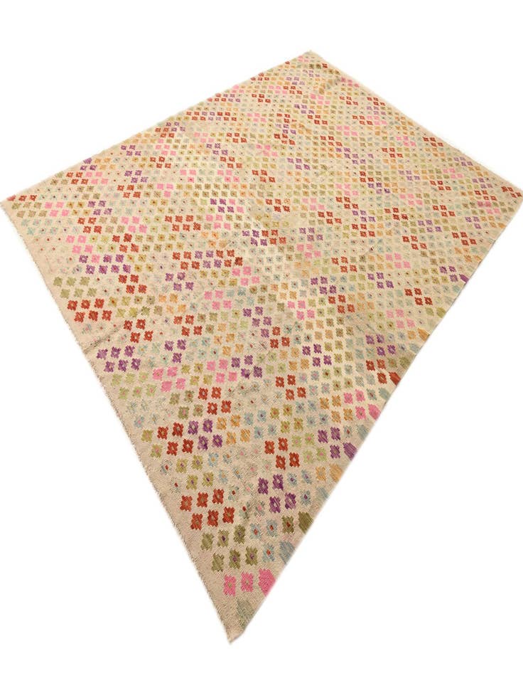 Detail image of  8' 2 x 11' 4  Hand Woven Kilim Modern Wool Rug