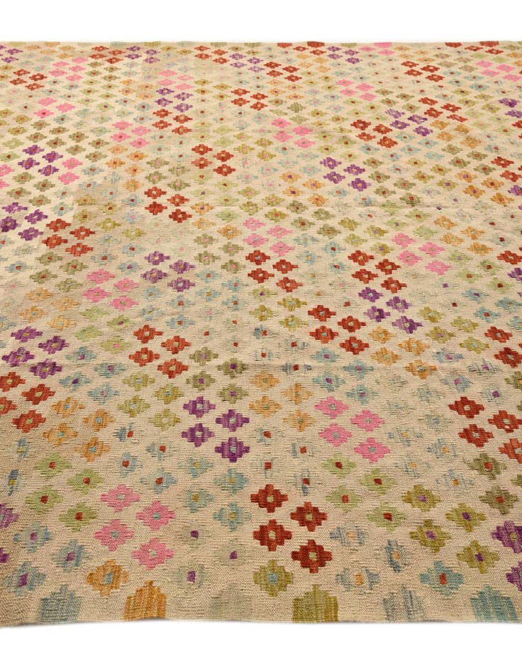 Detail image of  8' 2 x 11' 4  Hand Woven Kilim Modern Wool Rug