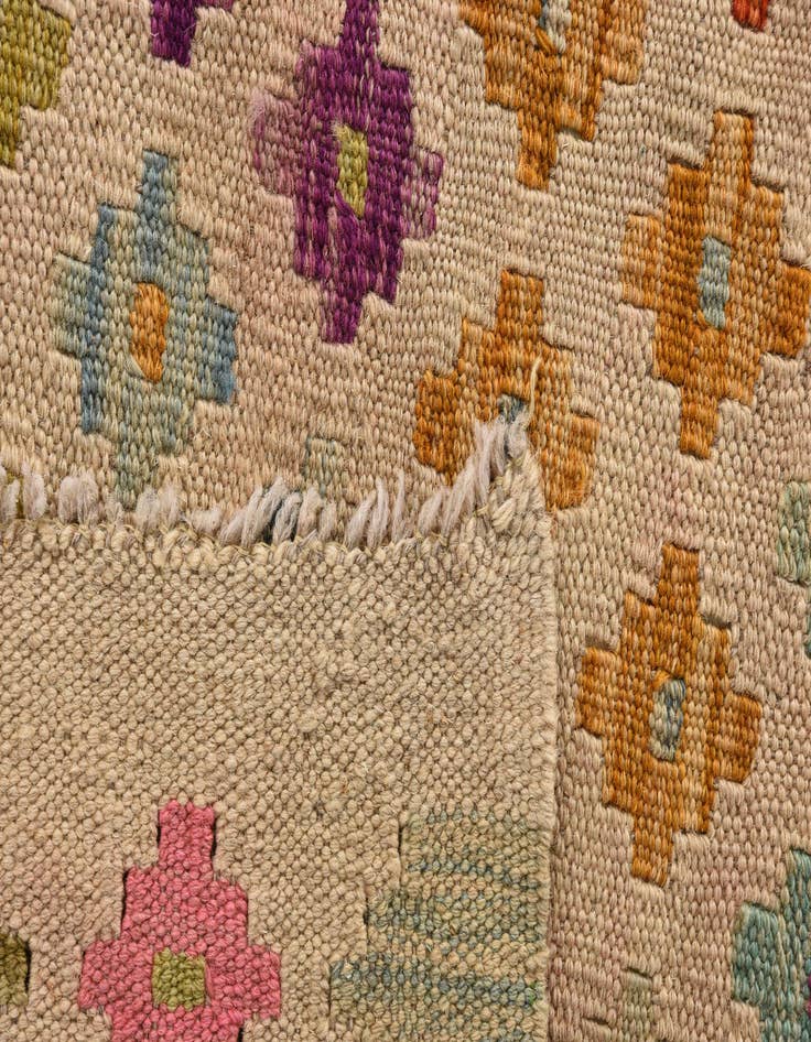 Detail image of  8' 2 x 11' 4  Hand Woven Kilim Modern Wool Rug