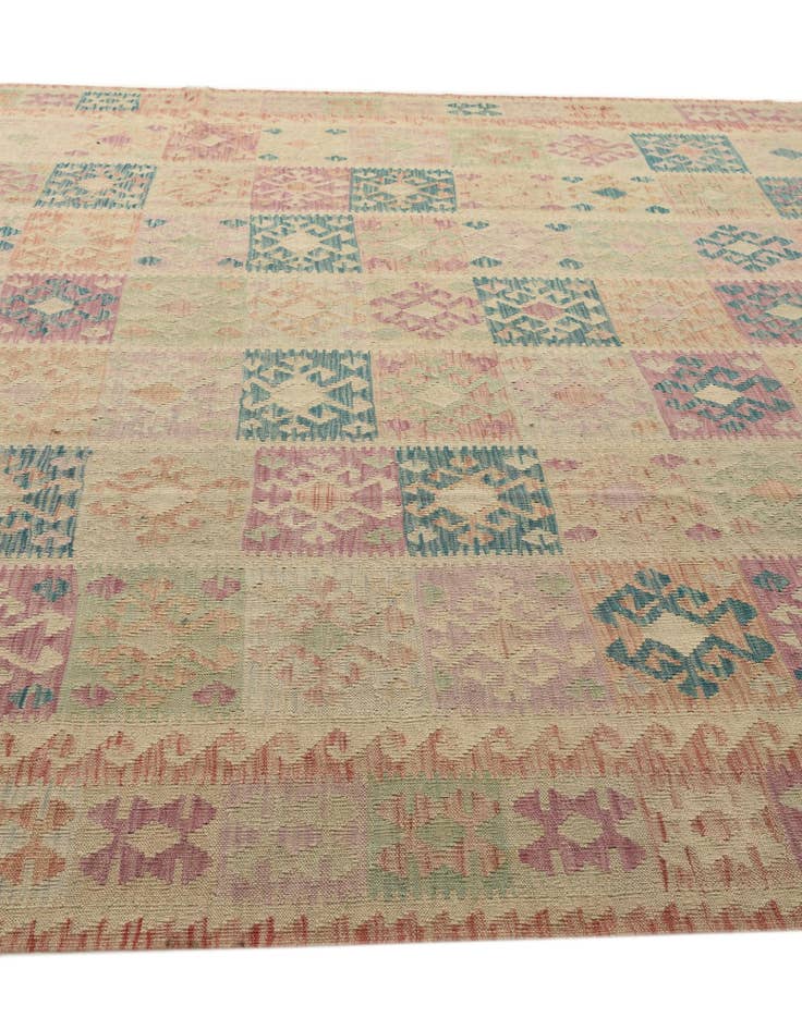 Detail image of  9' x 10' 10  Hand Woven Kilim Modern Wool Rug