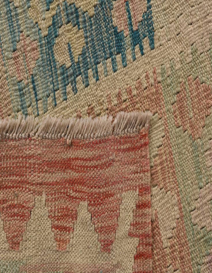 Detail image of  9' x 10' 10  Hand Woven Kilim Modern Wool Rug