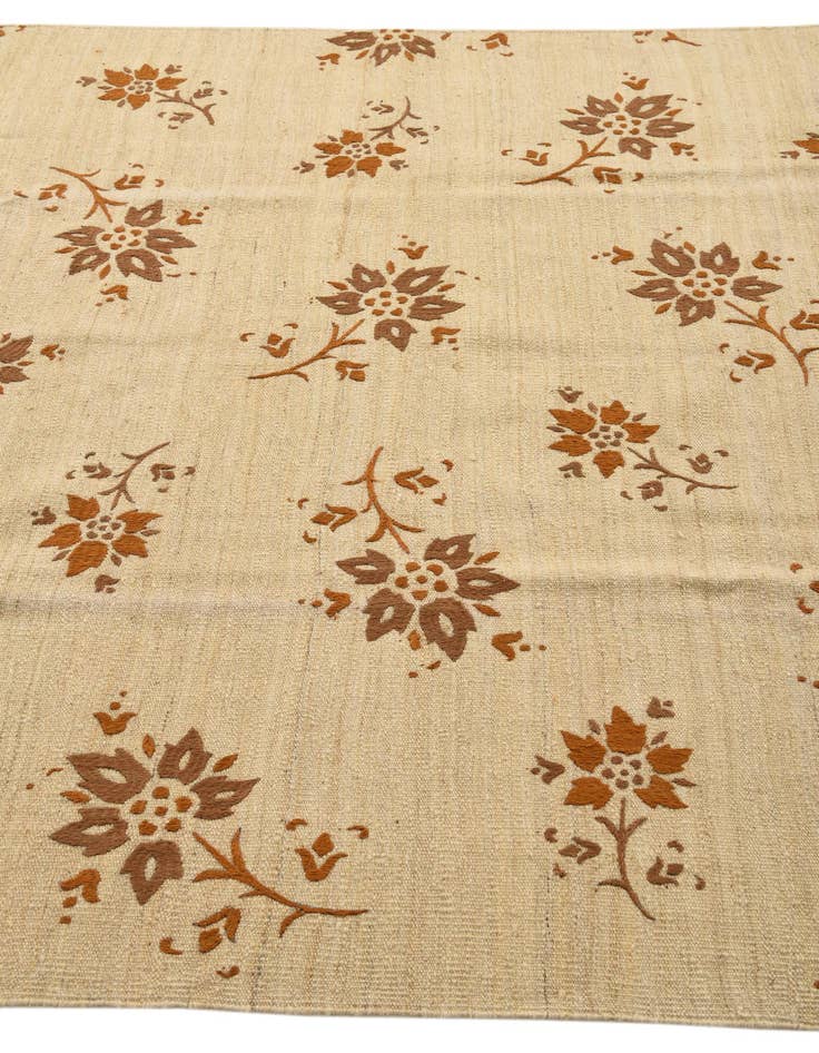 Detail image of  5' 8 x 8' 1  Hand Woven Kilim Modern Rug