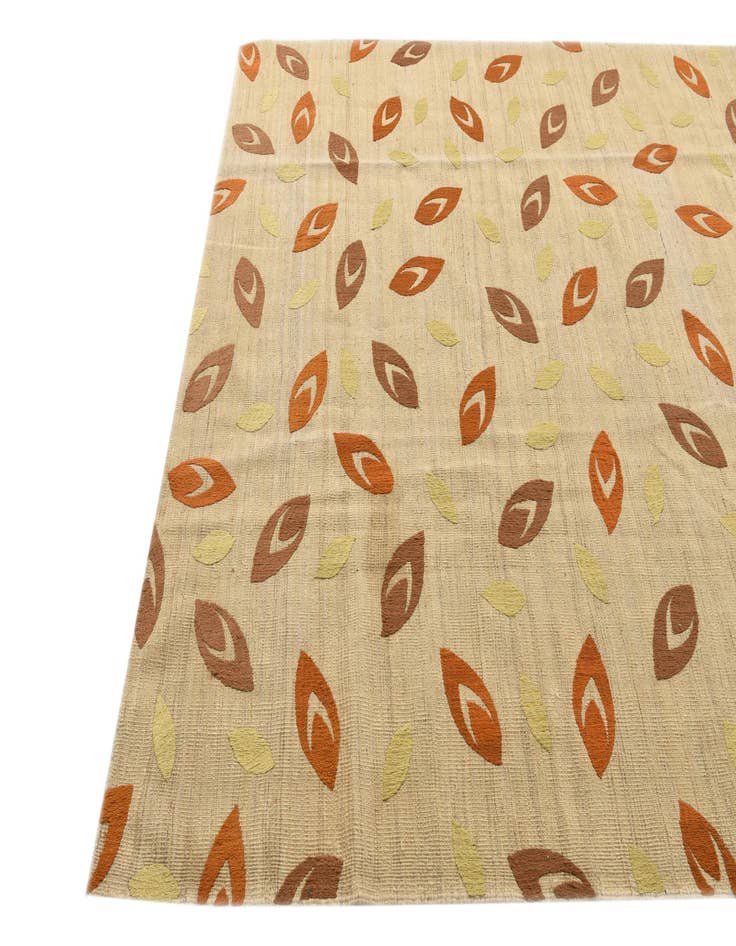 Detail image of  6' 1 x 8' 2  Hand Woven Kilim Modern Rug