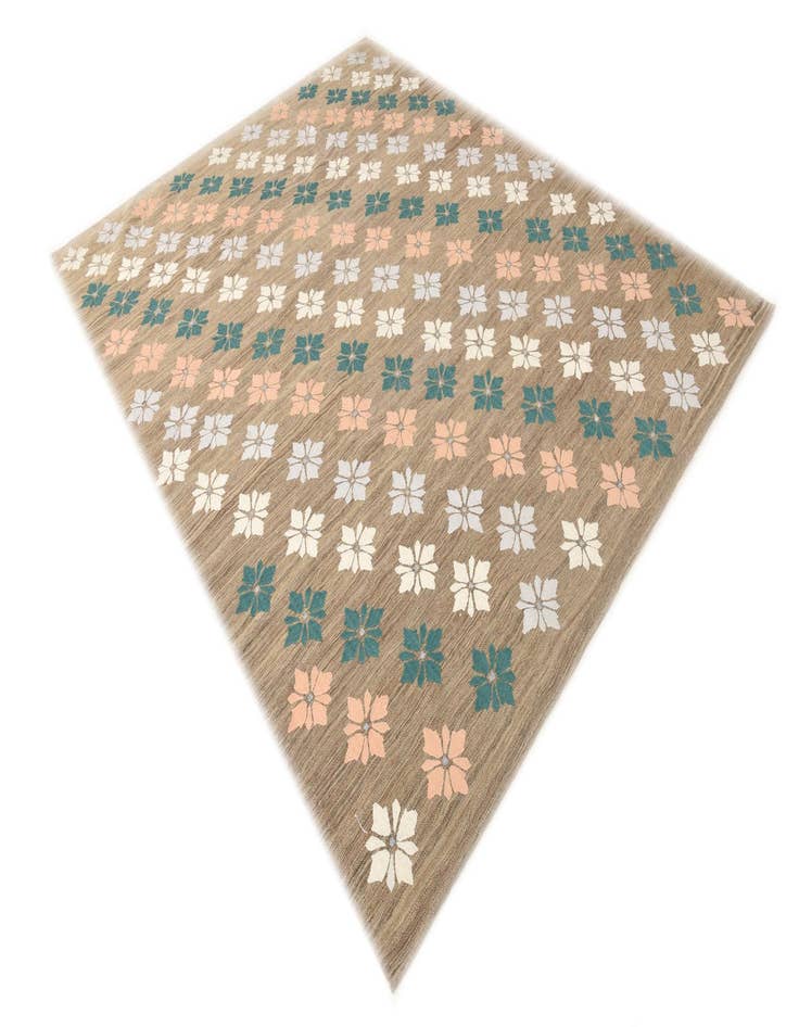 Detail image of  7' 3 x 9' 3  Hand Woven Kilim Modern Rug