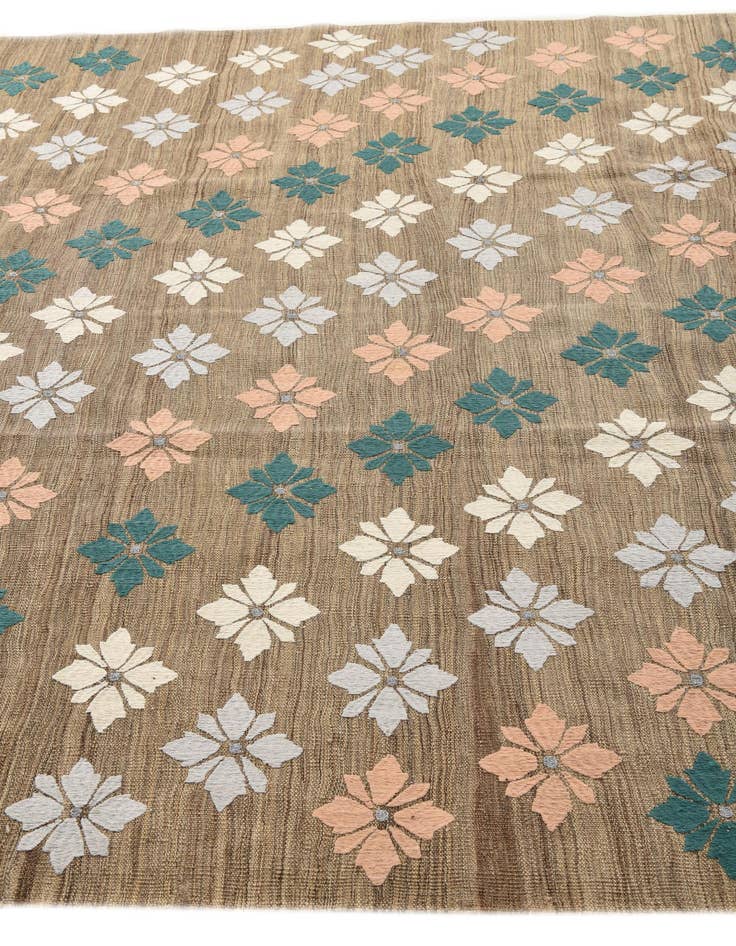 Detail image of  7' 3 x 9' 3  Hand Woven Kilim Modern Rug
