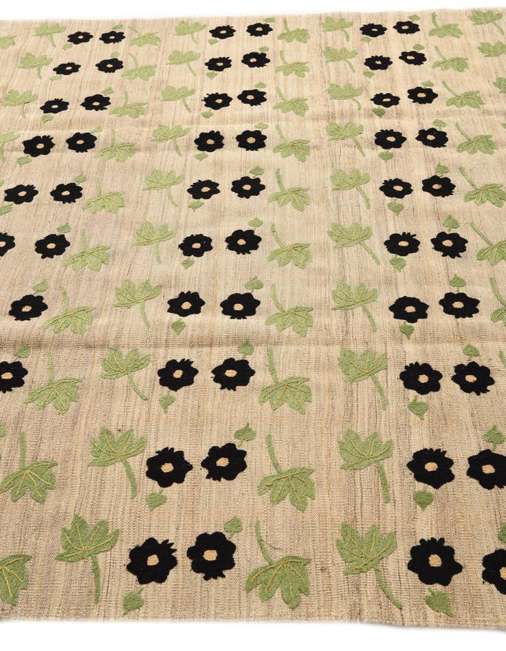 Detail image of  6' 3 x 9' 5  Hand Woven Kilim Modern Wool Rug