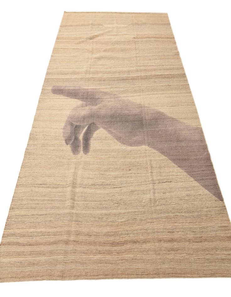 Detail image of  6' 8 x 9' 8  Hand Woven Kilim Modern Wool Rug