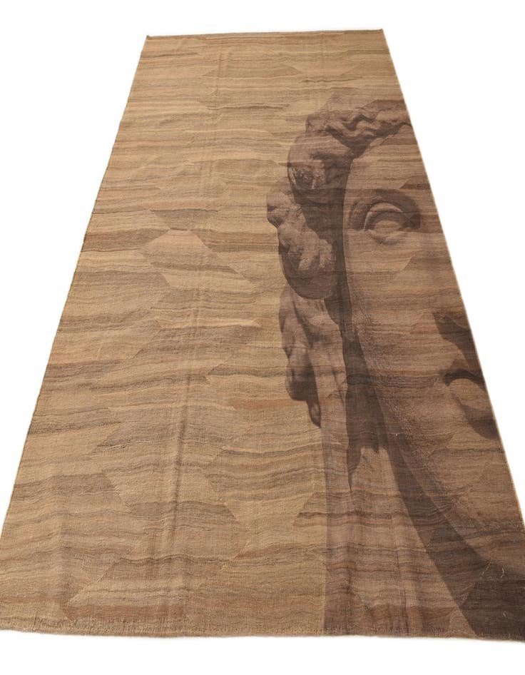 Detail image of  7' 3 x 9' 7  Hand Woven Kilim Modern Wool Rug