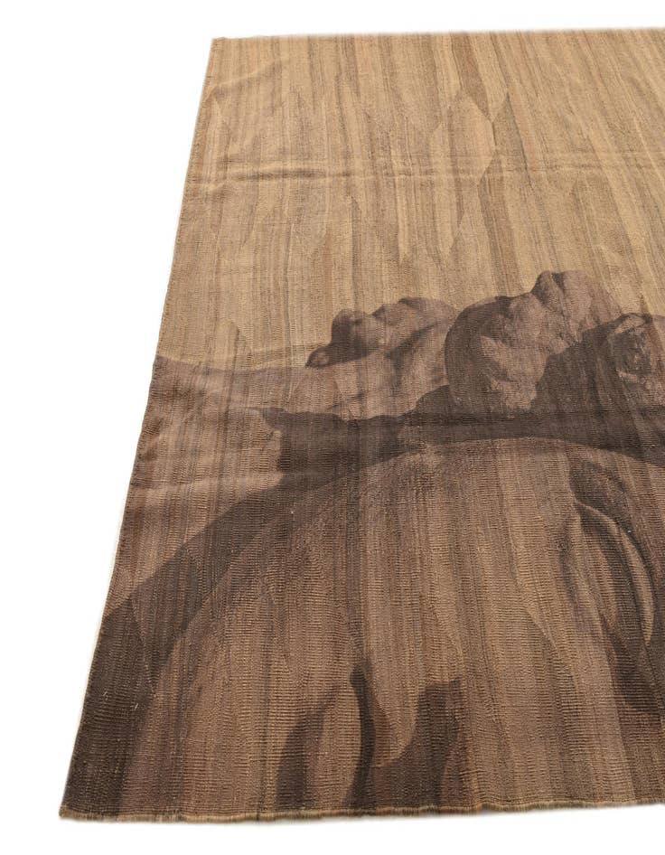 Detail image of  7' 3 x 9' 7  Hand Woven Kilim Modern Wool Rug